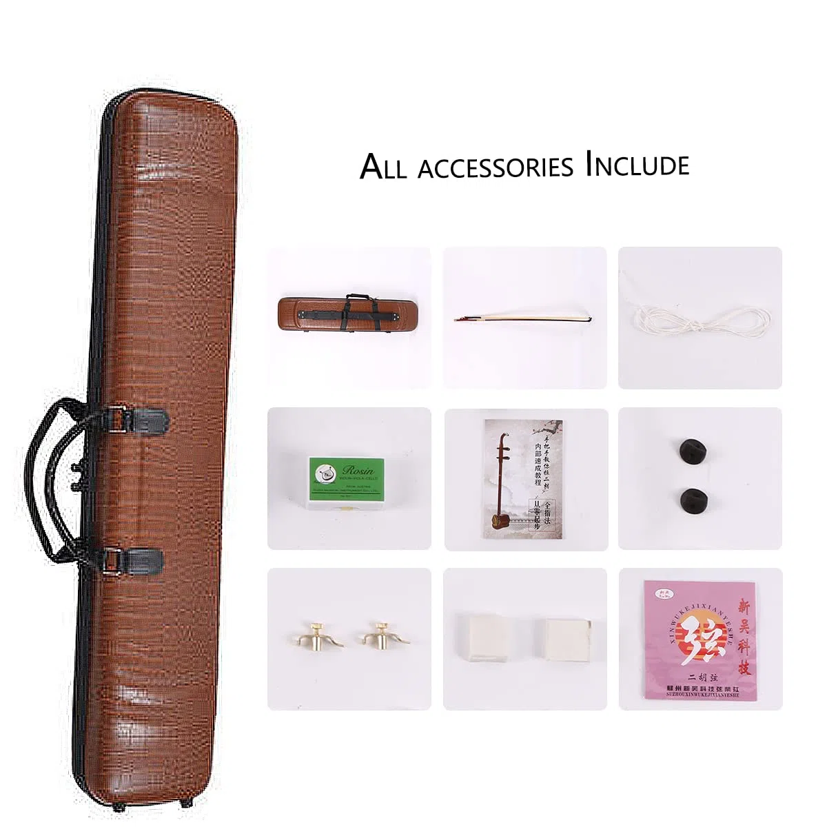 Professionelles schwarzes Sandelholz Erhu, zwei Saiten, chinesische Violine, Fiddle Instrument NICOSHINE Erhu mit graviertem Drachenkopf