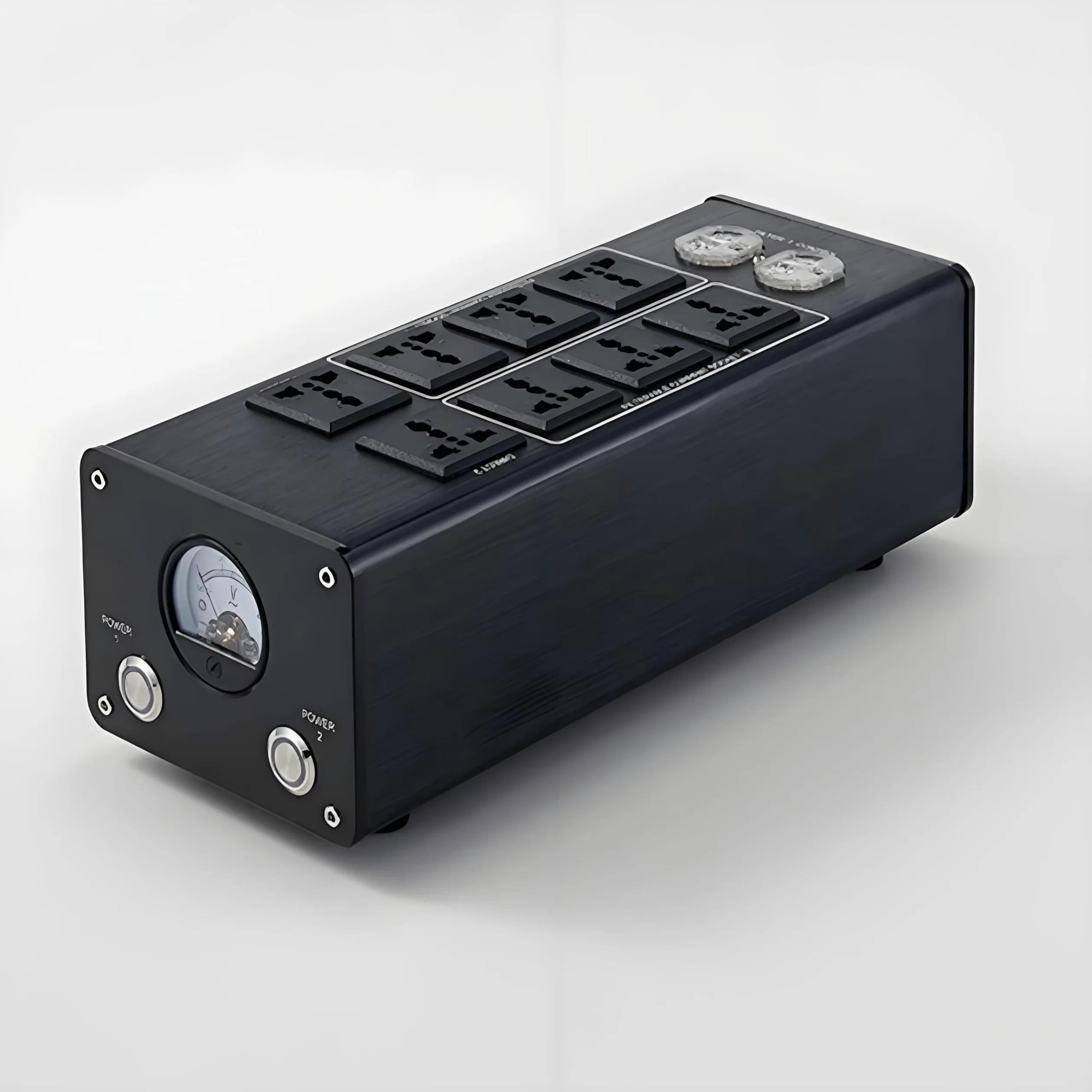 AC Power Conditioner mit Display, 8 Ausgänge, Überspannungsschutz für Audiogeräte, TV und Elektronik