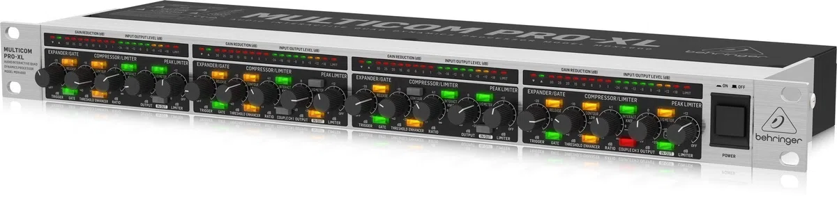 Behringer COMPOSER PRO-XL MDX4600 V2 4-Kanal Expander/Gate/Kompressor/Peak Limiter der Referenzklasse mit Dynamic Enhancer und Low Contour Filter