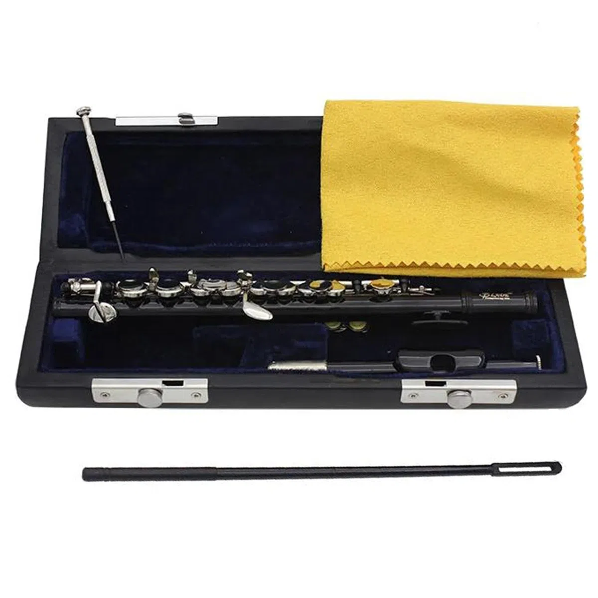 Professionelle Querflöte Piccolo-Flöte Mit Zusammengesetztem Holzpfeifenkörper Und C-Klappe, Versilberten Klappen, Halbgroßes Flöteninstrument