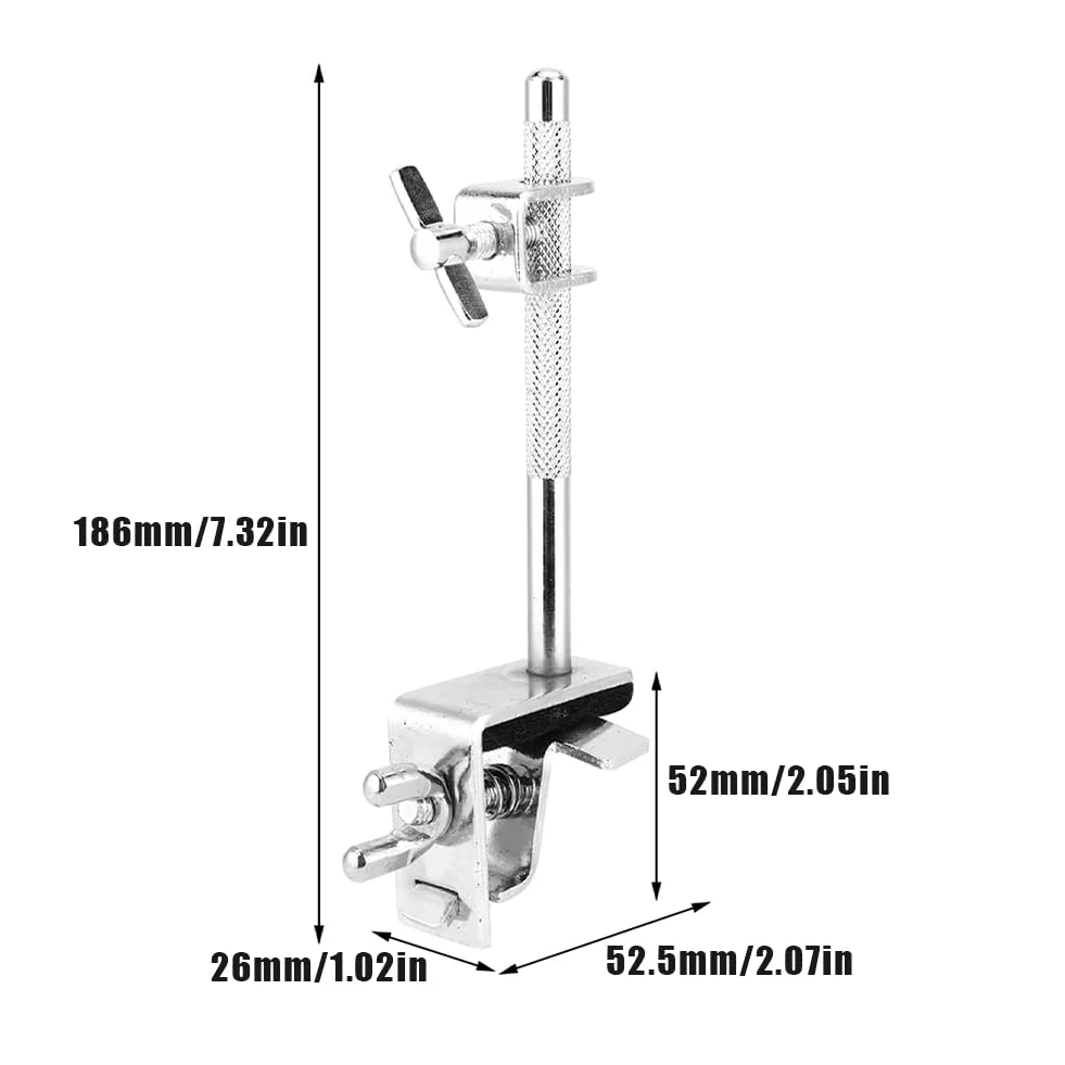 Cowbell Bass Drum Holder, Klemmhalterung Hoop Halterung Bassdrum Klemmbacken Höhenverstellbarer Percussion Zubehörklemme Jazz Kit Kuhglocke Halter Clamp Praktisch Installation Stabilen Spannen