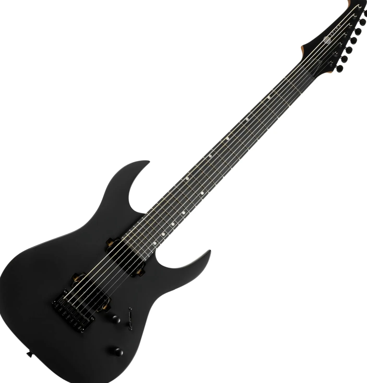 SPIRA Guitars S-407 MBK Satin Black 7-Saiter E-Gitarre