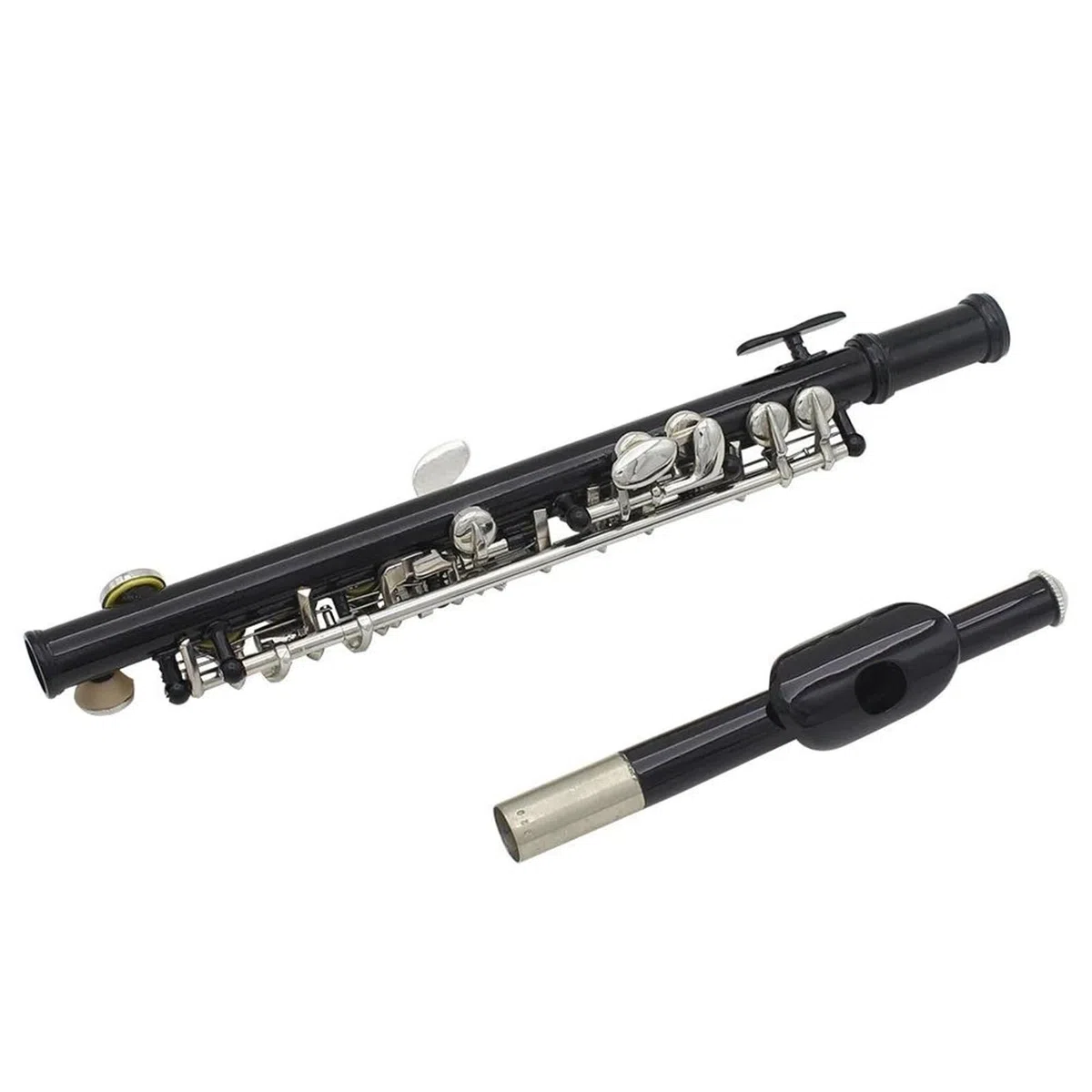 Professionelle Querflöte Piccolo-Flöte Mit Zusammengesetztem Holzpfeifenkörper Und C-Klappe, Versilberten Klappen, Halbgroßes Flöteninstrument
