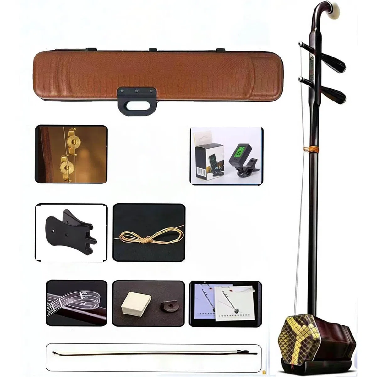 Erhu Musikinstrumente Professionelle Leistung Ebenholz Erhu