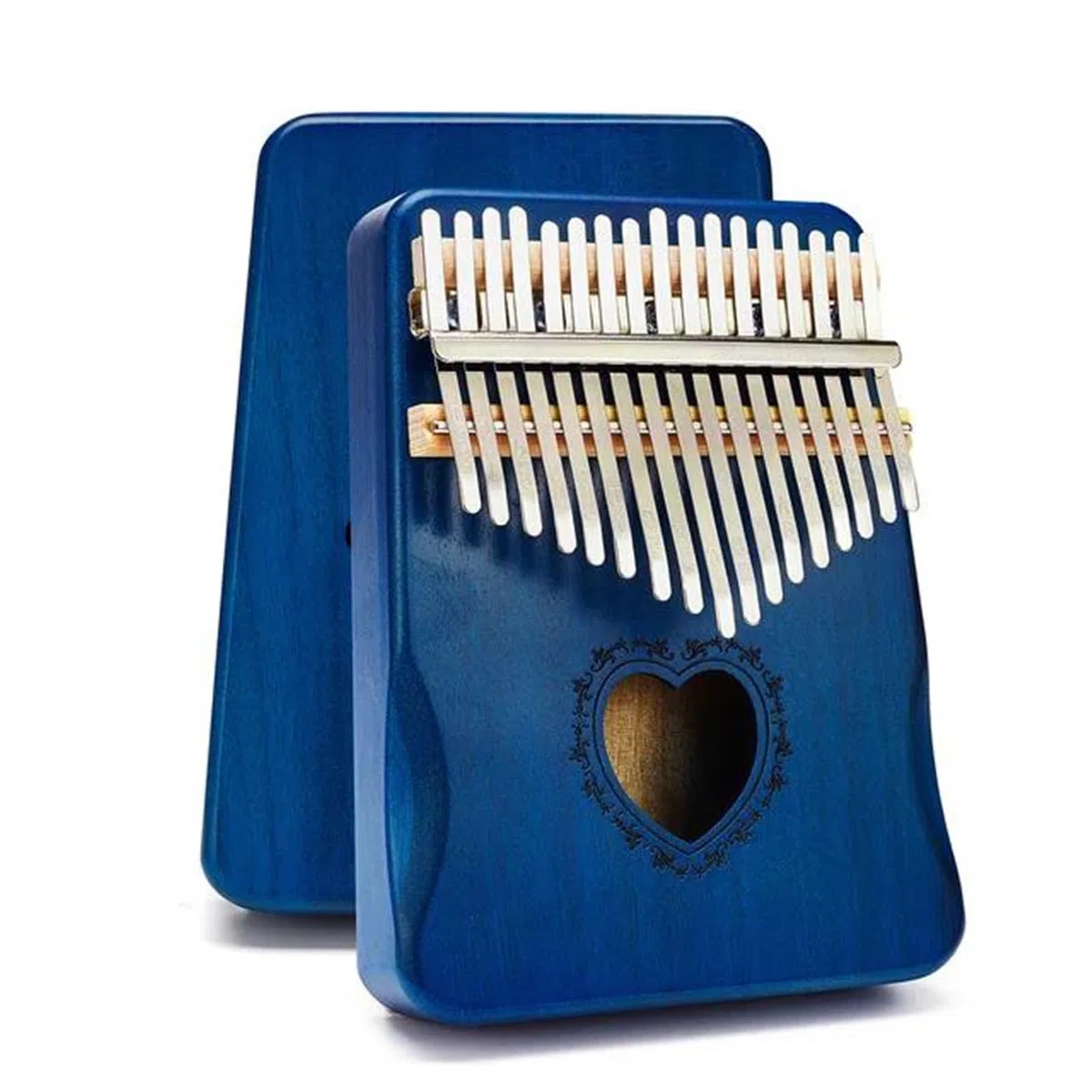 Kalimba 17 Tasten Daumenklavier Handschutz Holz Mahagoni Korpus Musikinstrumente Kalimba Klavier Fingerklaviere(Style 2)