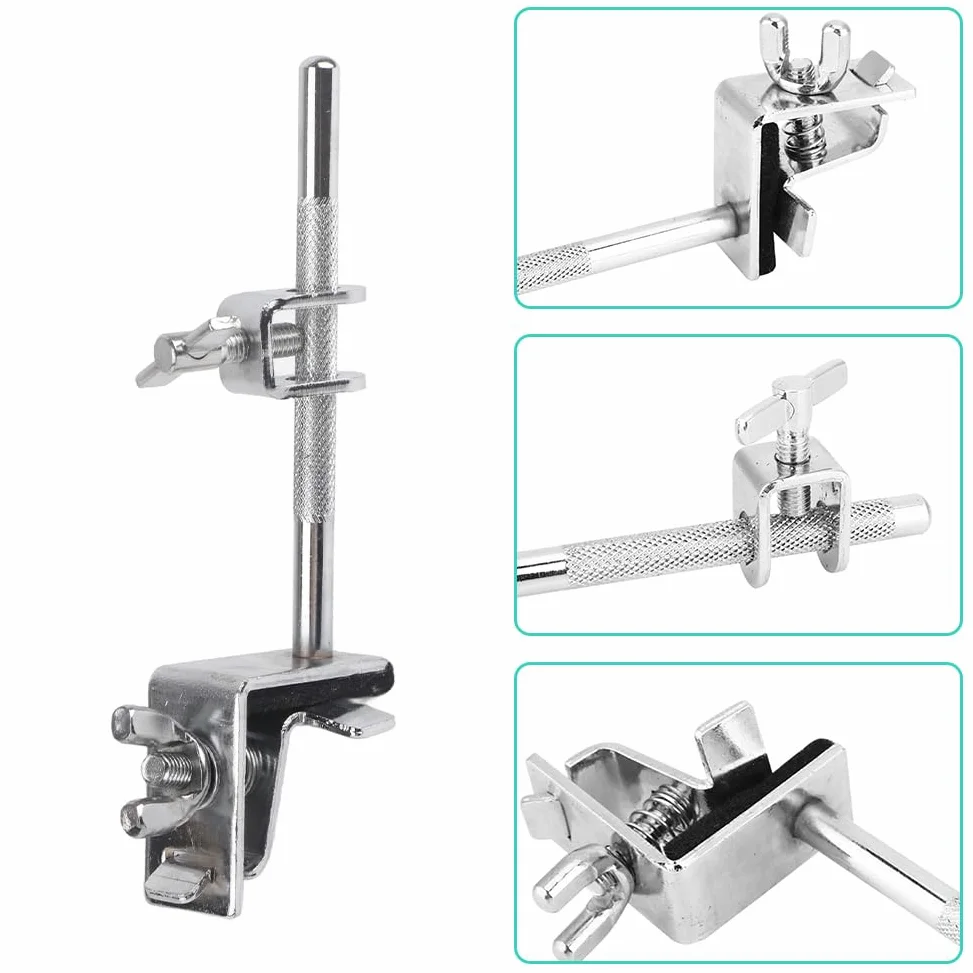 Cowbell Bass Drum Holder, Klemmhalterung Hoop Halterung Bassdrum Klemmbacken Höhenverstellbarer Percussion Zubehörklemme Jazz Kit Kuhglocke Halter Clamp Praktisch Installation Stabilen Spannen