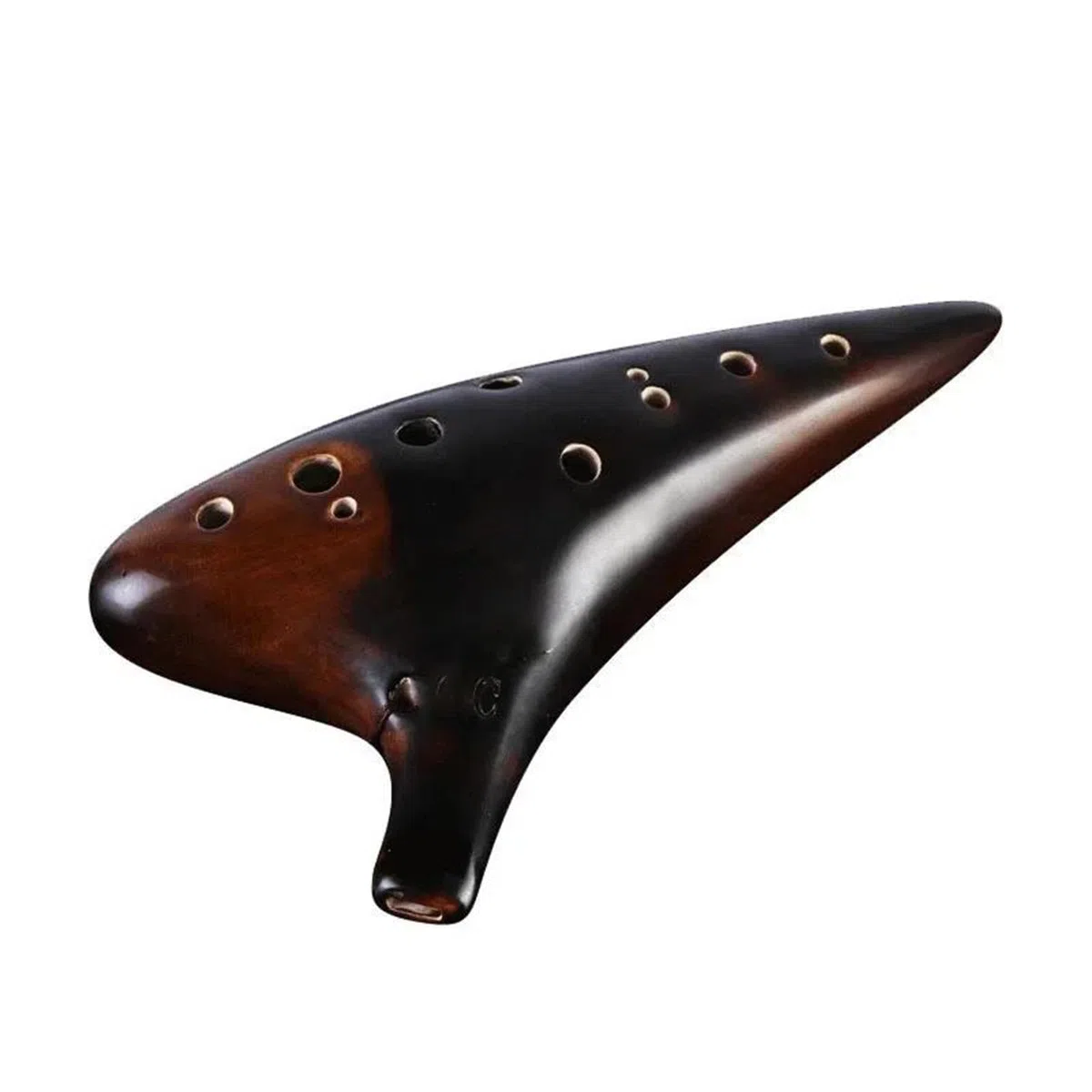 Okarina 12 Löcher Ocarina Big Lacquer Smoked Siebenteiliges Ocarinas-Set AC SF SG SC G AF BC MusicalInstruments