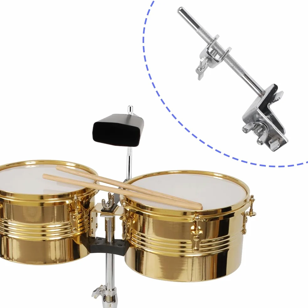 Cowbell Bass Drum Holder, Klemmhalterung Hoop Halterung Bassdrum Klemmbacken Höhenverstellbarer Percussion Zubehörklemme Jazz Kit Kuhglocke Halter Clamp Praktisch Installation Stabilen Spannen
