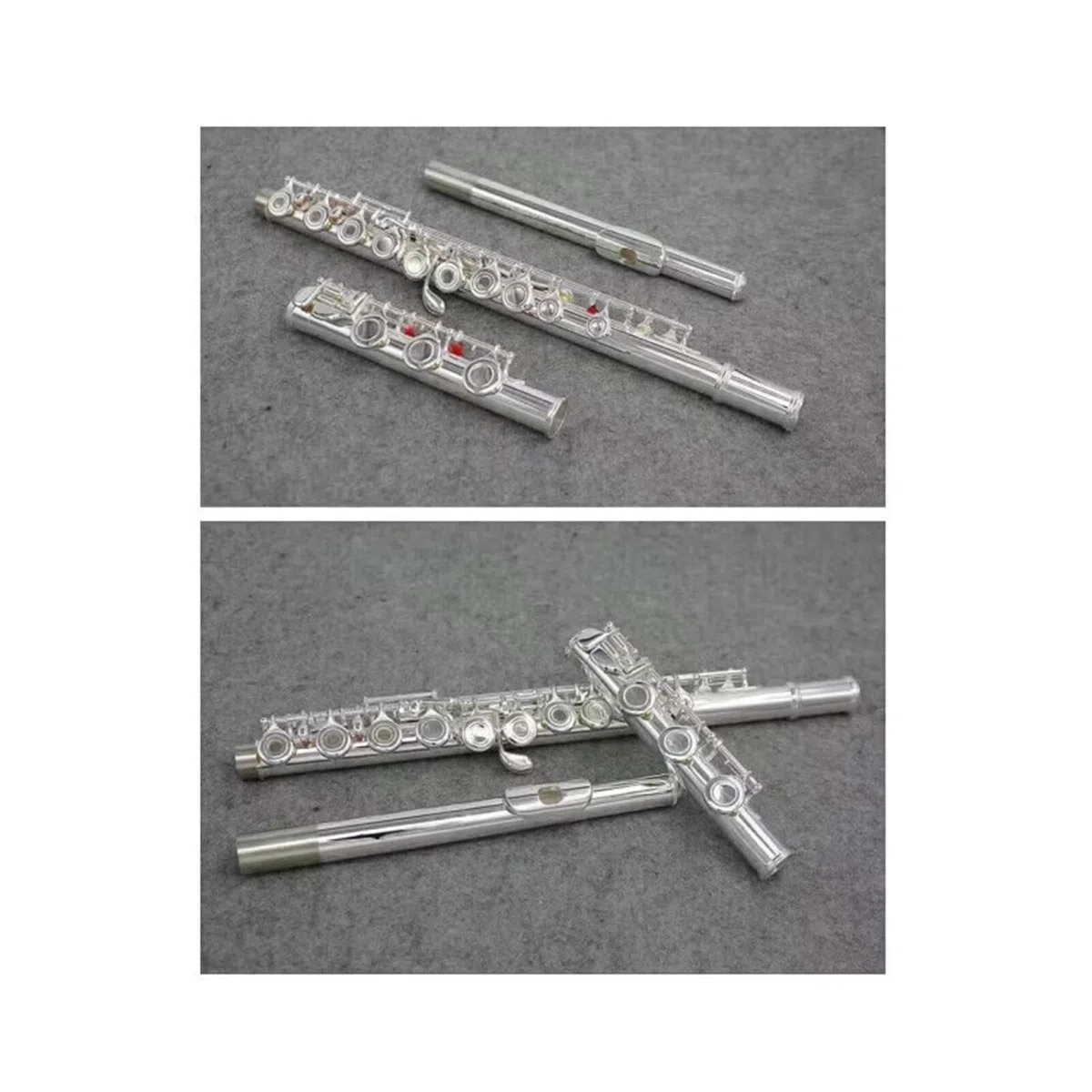 Flöte Für Anfänger, 16 Löcher, Offen Und Geschlossen, Doppelt Verwendbar, Versilbert Flöteninstrument