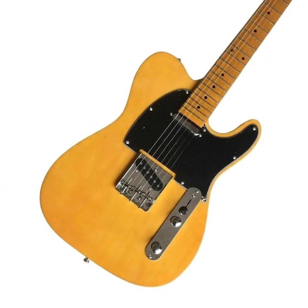 E-Gitarre mit festem Korpus, Butterscotch Blonde T-Style Ahorngriffbrett, volle Größe 39 Zoll for Anfänger for Üben und for die Bühne (Guitarra Electrica)