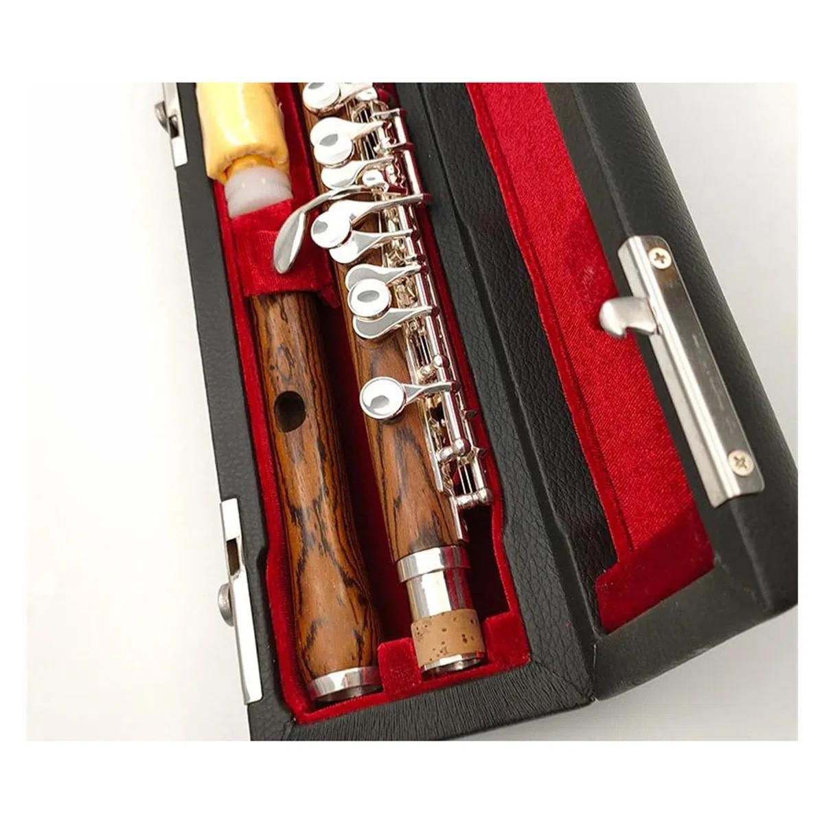 Piccoloflöte Mit Holzkörper, C-Klappe, Halbgroße Flöte, Versilberte Tasten, Flöteninstrument Mit Aufbewahrungsbox Querflöte kit