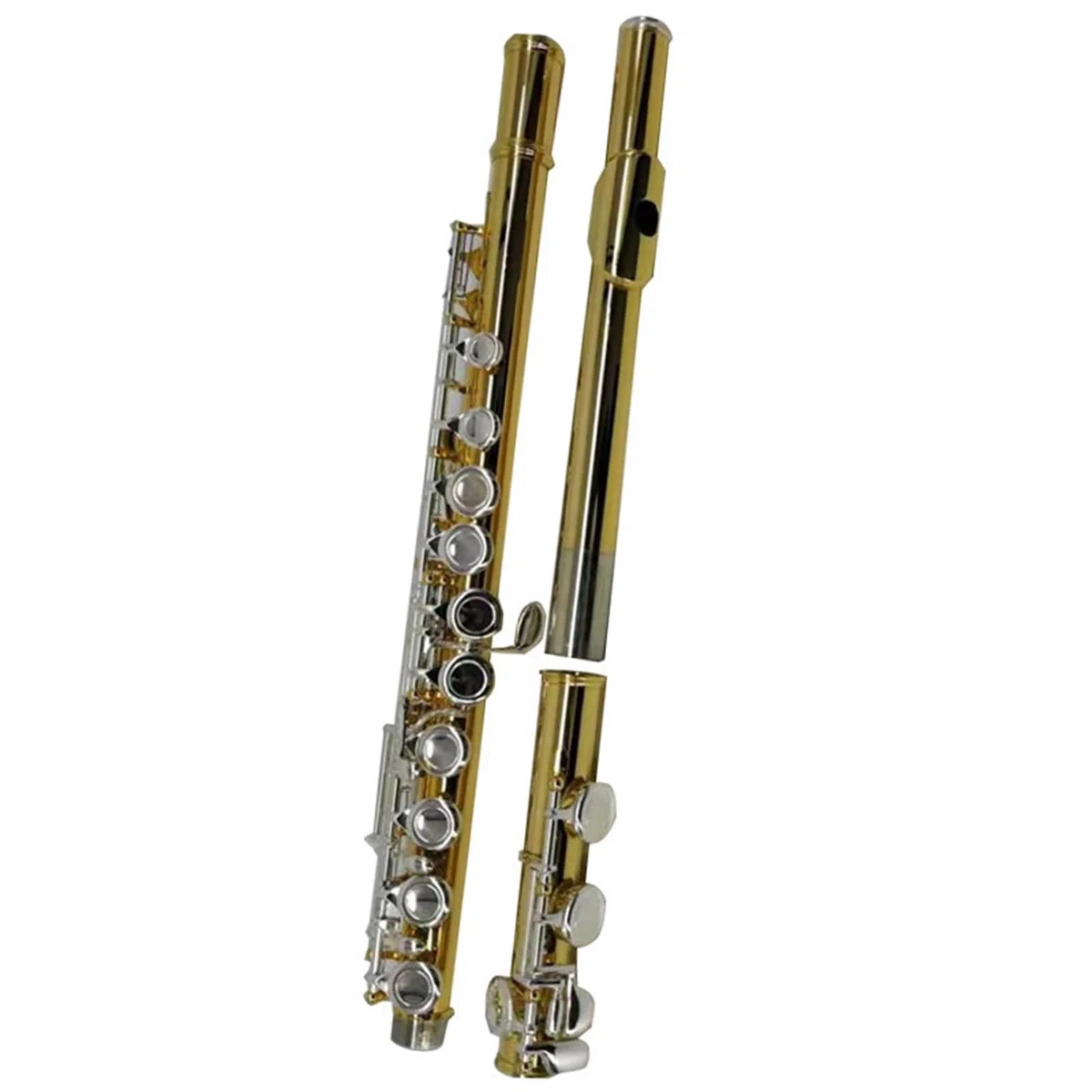 Vergoldete Flöte Mit 16 Löchern, Geschlossenem Loch Und Offenem Loch Sowie E-Klappenflöte Flöteninstrument (Color : Golden 16-hole closed cell)
