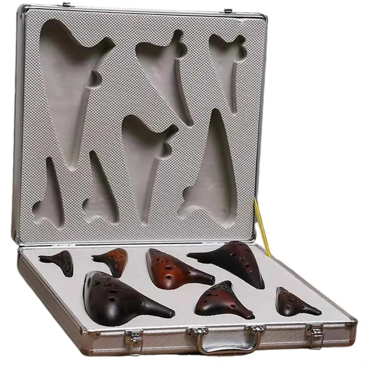 Okarina 12 Löcher Ocarina Big Lacquer Smoked Siebenteiliges Ocarinas-Set AC SF SG SC G AF BC MusicalInstruments