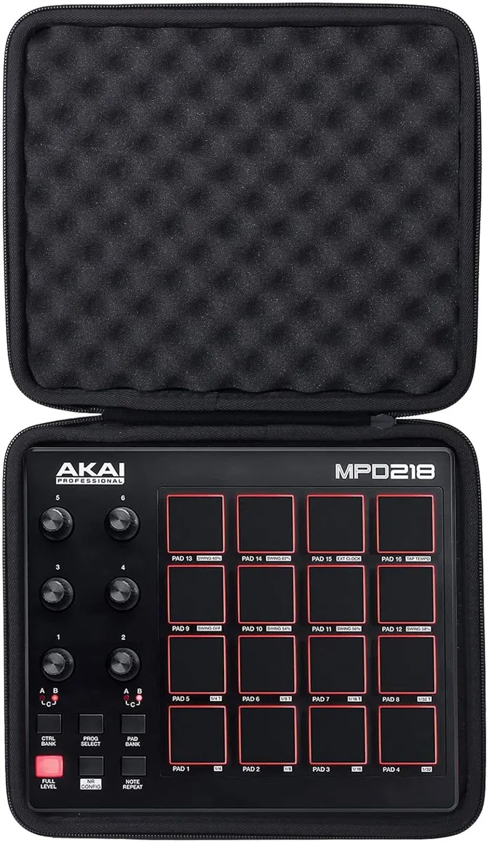 co2CREA Hart Reise Schutz Hülle Etui Tasche für AKAI Professional MPD218 MIDI Pad Controller(Nur hülle, Enthält keine Ausrüstung)