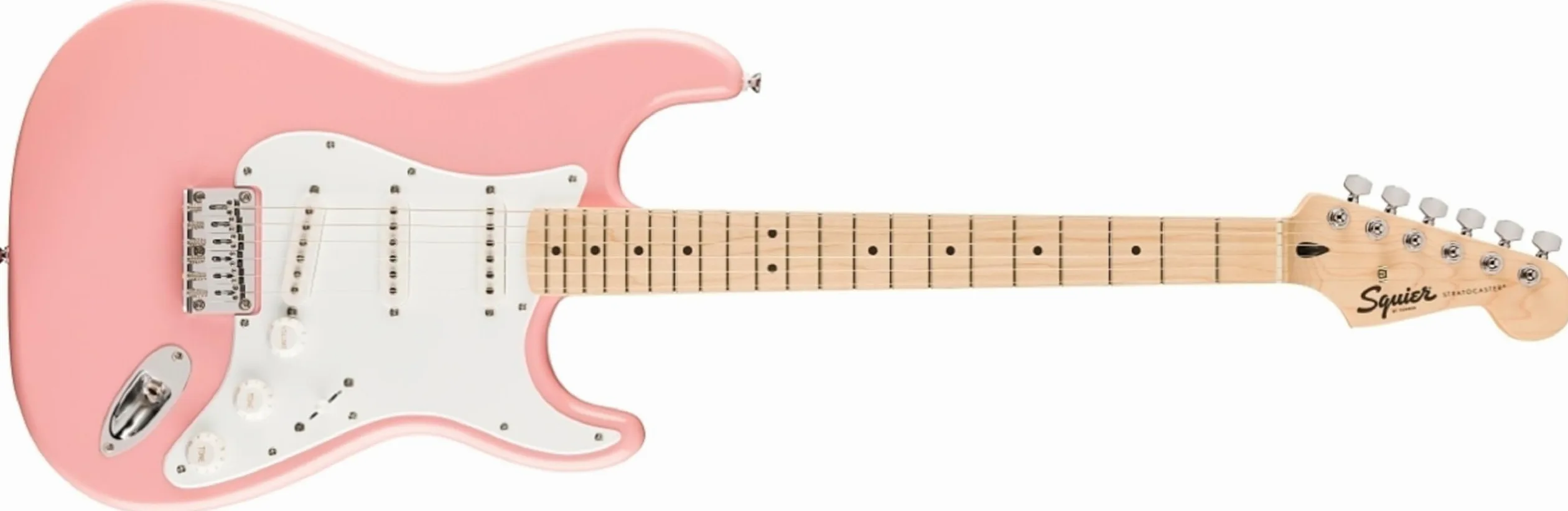 Squier by Fender Sonic Stratocaster HT Anfängergitarre, Shell Pink