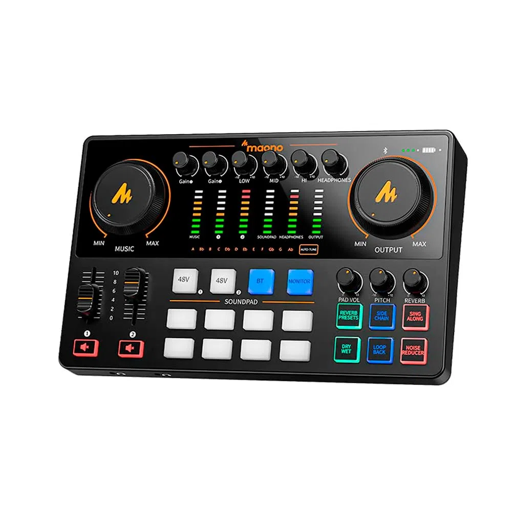 MAONO E2 Gen2 Podcast-Mixer-Audio-Interface, Schwarz