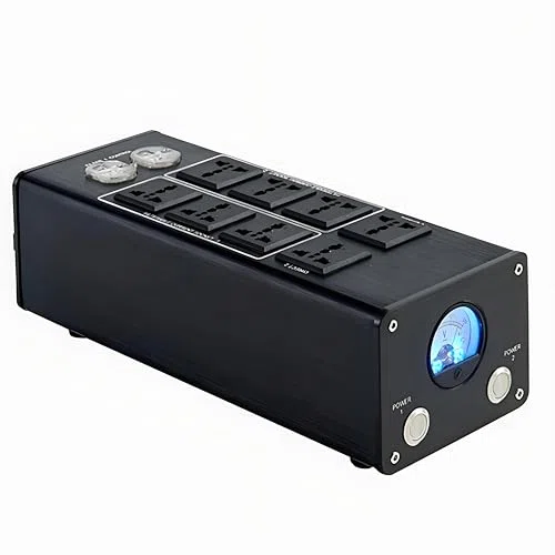 Power Filter Power Conditioner - 8 Ausgänge Steckdose mit Display Bildschirm für CD-Player, Klaviere, Fernseher und Audiogeräte