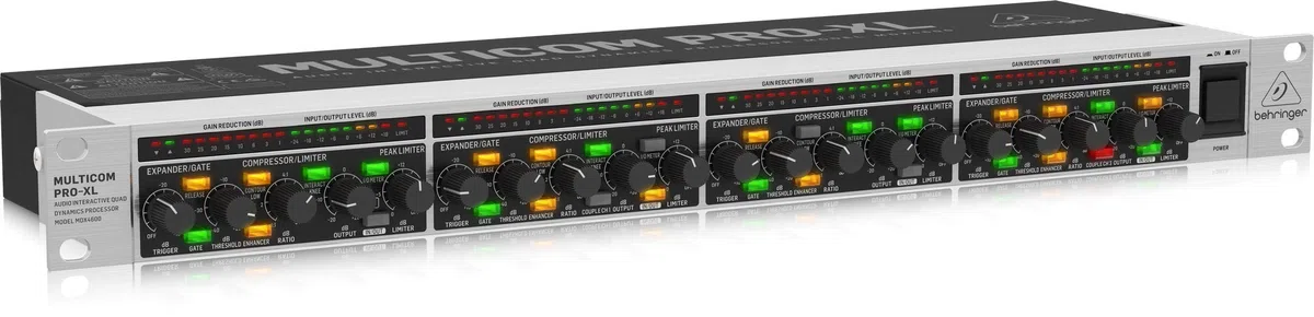 Behringer COMPOSER PRO-XL MDX4600 V2 4-Kanal Expander/Gate/Kompressor/Peak Limiter der Referenzklasse mit Dynamic Enhancer und Low Contour Filter