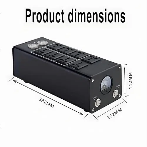 Power Filter Power Conditioner - 8 Ausgänge Steckdose mit Display Bildschirm für CD-Player, Klaviere, Fernseher und Audiogeräte