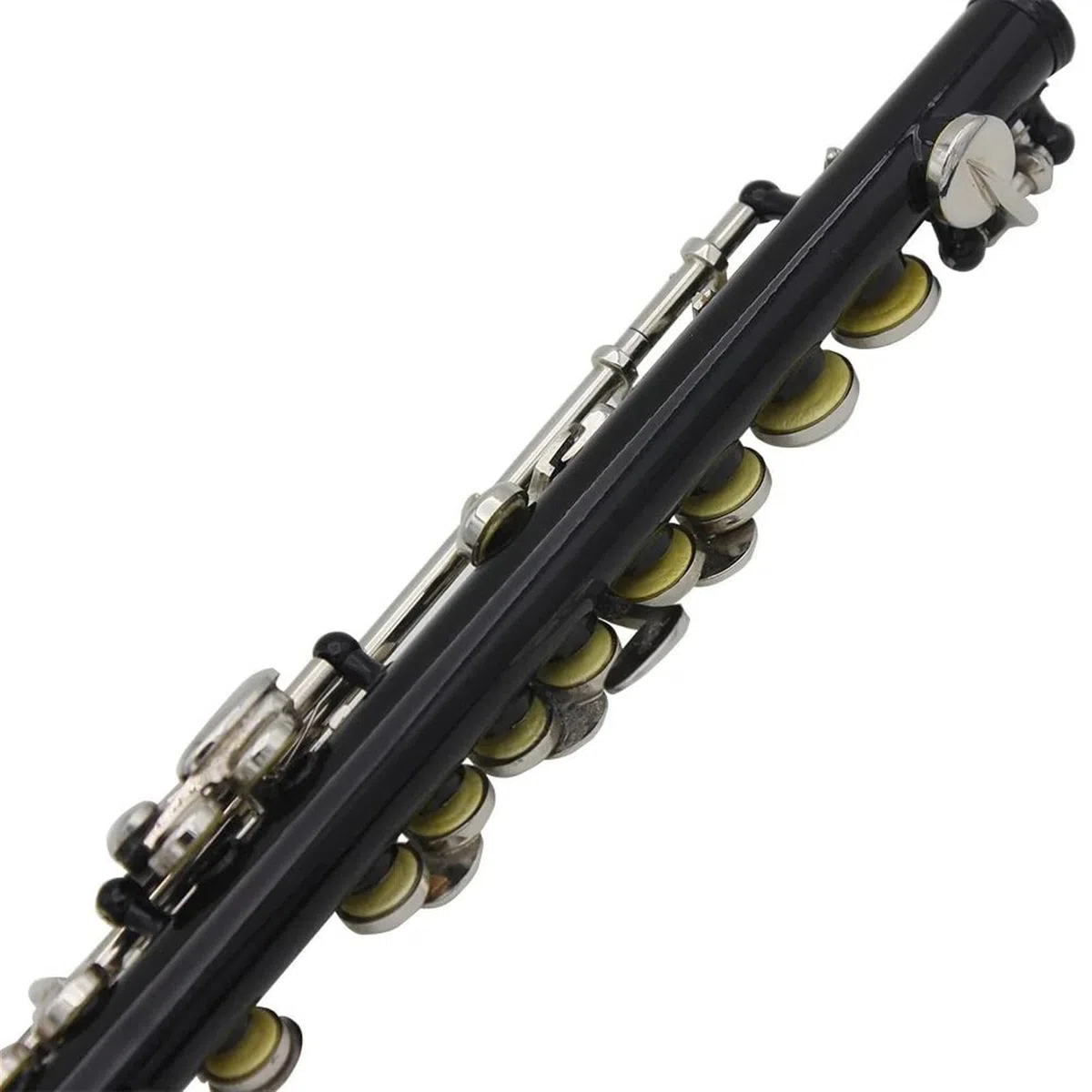 Professionelle Querflöte Piccolo-Flöte Mit Zusammengesetztem Holzpfeifenkörper Und C-Klappe, Versilberten Klappen, Halbgroßes Flöteninstrument