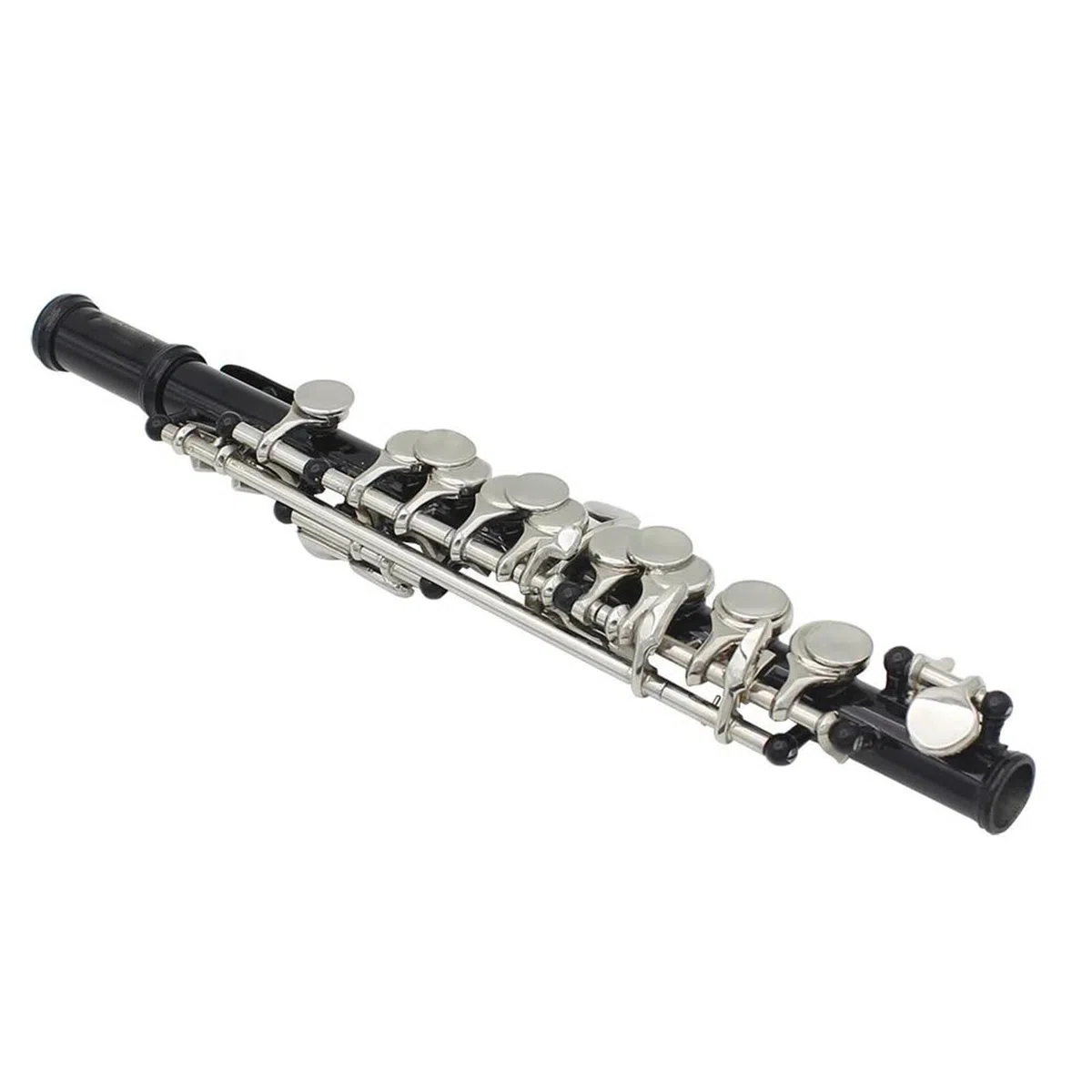 Professionelle Querflöte Piccolo-Flöte Mit Zusammengesetztem Holzpfeifenkörper Und C-Klappe, Versilberten Klappen, Halbgroßes Flöteninstrument