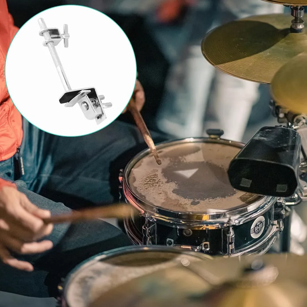 Cowbell Bass Drum Holder, Klemmhalterung Hoop Halterung Bassdrum Klemmbacken Höhenverstellbarer Percussion Zubehörklemme Jazz Kit Kuhglocke Halter Clamp Praktisch Installation Stabilen Spannen