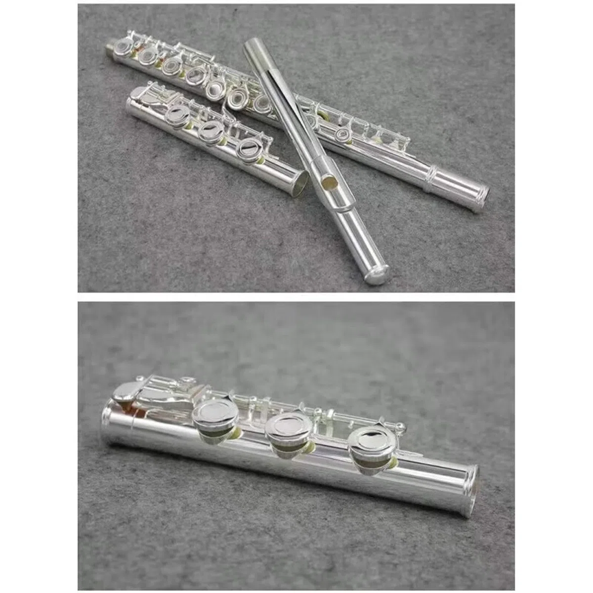 Flöte Für Anfänger, 16 Löcher, Offen Und Geschlossen, Doppelt Verwendbar, Versilbert Flöteninstrument