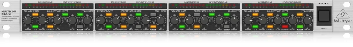 Behringer COMPOSER PRO-XL MDX4600 V2 4-Kanal Expander/Gate/Kompressor/Peak Limiter der Referenzklasse mit Dynamic Enhancer und Low Contour Filter