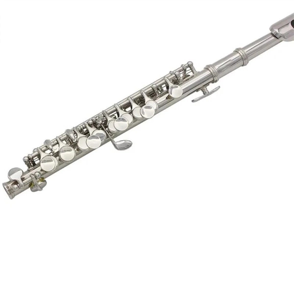 Schülerflöte Halbgroße Piccolo-Flöte, Versilbert, C-Klappe, Ton 16 Löcher, Piccolo Mit Stocketui